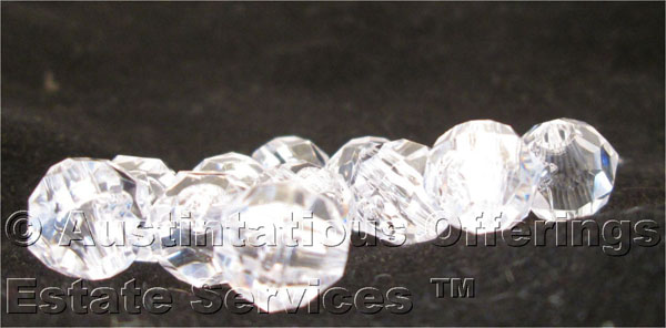 Clear 6mm Acrylic Crystal  Beads for jewelry making and crafting